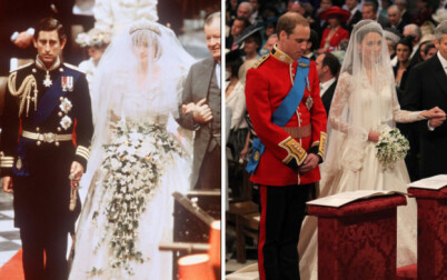 FORGJENGERNE: Prinsesse Diana og hertuginne Kate brukte begge kjoler signert britiske designere da de gikk ned alteret. Nå blir spørsmålet om Meghan Markle følger etter. Foto: AFP, NTB scanpix FORGJENGERNE: Prinsesse Diana og hertuginne Kate brukte begge kjoler signert britiske designere da de gikk ned alteret. Nå blir spørsmålet om Meghan Markle følger etter. Foto: AFP, NTB scanpix